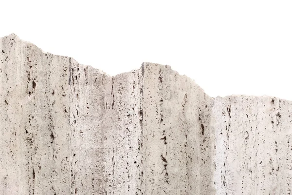 Grauen Stein Hintergrund Mit Rand Isoliert Auf Weißem Hintergrund Mit — Stockfoto