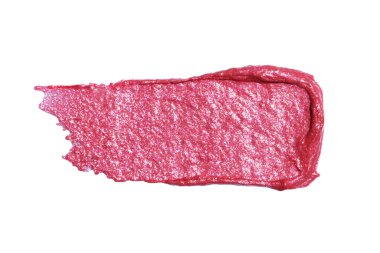 beyaz arkaplanda izole edilmiş ruj ile kırpma yolu ve metin için kopyalama alanı