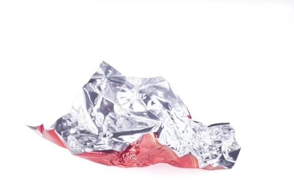 Candy Red Wrapper Empty Open Isolated White Background Copy Space Stock Image