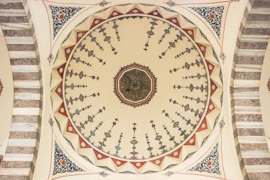 Istanbul'daki Süleymaniye Camii iç 