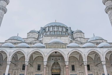 İstanbul, Türkiye-04 Ekim 2018: Süleymaniye Camii 'nin dış kısmı Istanbul 'da 