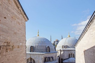 İstanbul, Türkiye - 06 Ekim 2018: İstanbul'da Ayasofya Müzesi'nin dış cephesi 