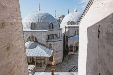 İstanbul, Türkiye - 06 Ekim 2018: İstanbul'da Ayasofya Müzesi'nin dış cephesi 