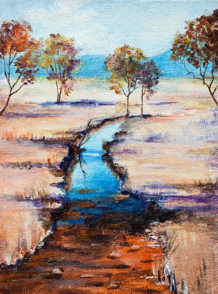 acrylic landscape painting on canvas