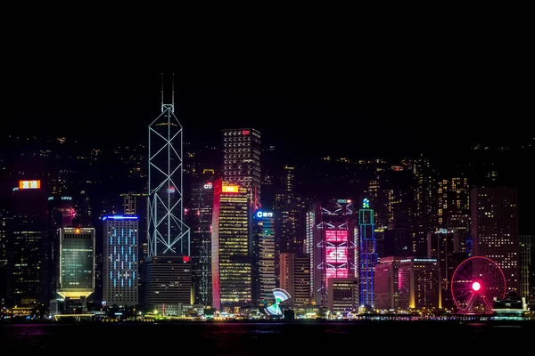 Hong Kong January 2019 Night View Victoria Harbour Hong Kong — Stock Photo, Image