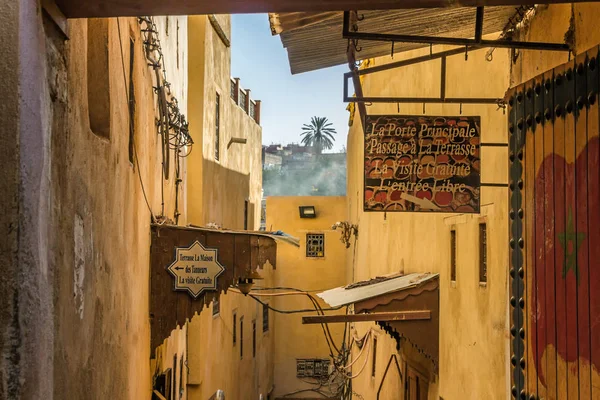 Χουάρα Βυρσοδεποιίας Στη Φεζ Μαρόκο — Φωτογραφία Αρχείου