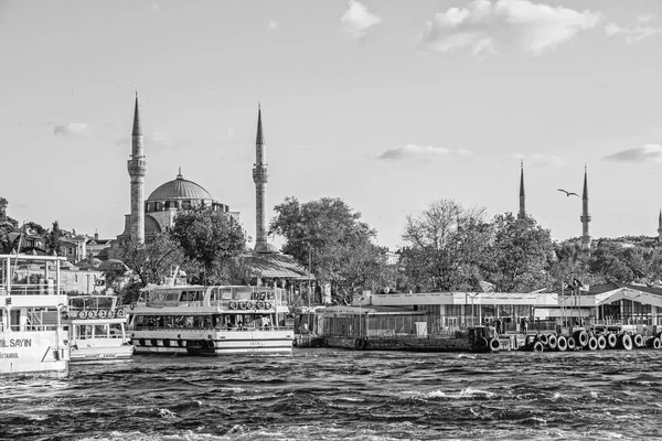 Paesaggio Urbano Bianco Nero Istanbul — Foto Stock