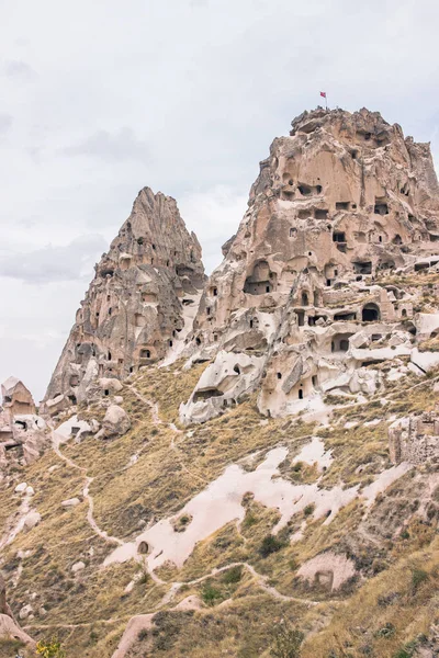 Kapadokya'daki Uchisar Kalesi manzarası
