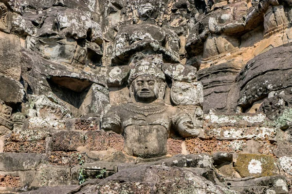 Esculpir Templo Khmer Angkor Wat — Fotografia de Stock