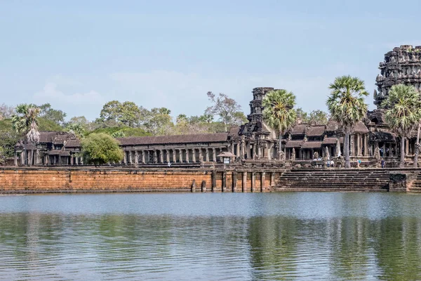 Lago Angkor Wat Templo Camboja — Fotografia de Stock