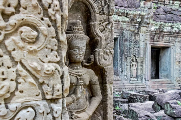 Ruinerna Preah Khan Temple Angkor Wat — Stockfoto