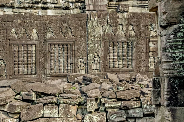 Ερείπια Του Ναού Preah Khan Στο Άνγκορ Βατ — Φωτογραφία Αρχείου
