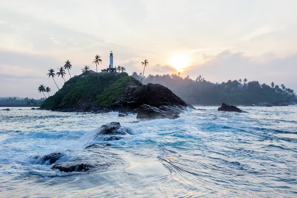 Kusten Mirissa Beach Vid Sunrise — Stockfoto