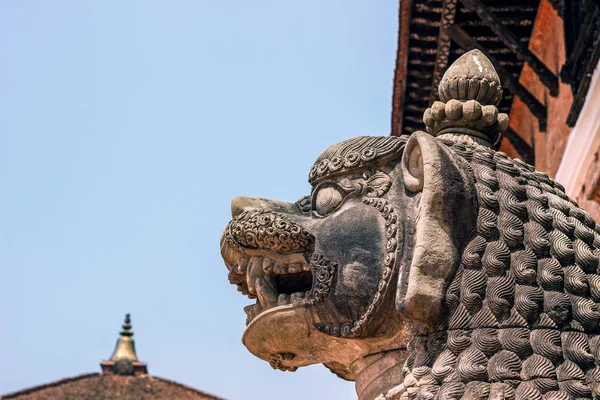 Escultura Praça Durbar Nepal — Fotografia de Stock