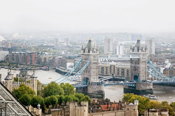 Міст Тауер Над Річкою Ранковим Туманом Лондоні — стокове фото