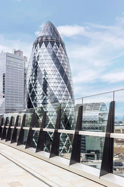 Exterior Gherkin Mary Axe Building Blue Sky London — Stock Photo, Image