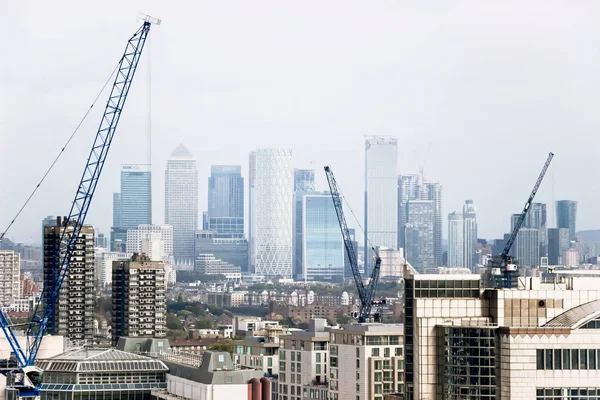 Cityscape Modern Buildings Canary Wharf Viewpoint Garden 120 Fenchurch Street — Stock Photo, Image