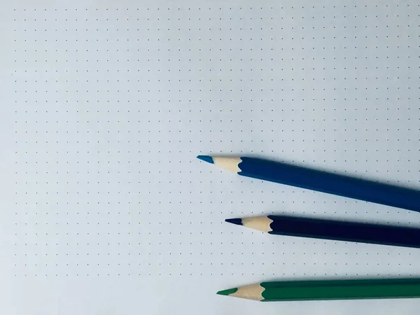 Caderno Com Lápis Material Escolar Fundo Textural — Fotografia de Stock