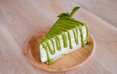 yeşil çay krep pasta