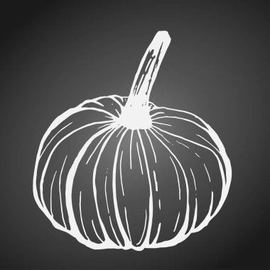 Tahtaüzerinde kabak beyaz anahat.