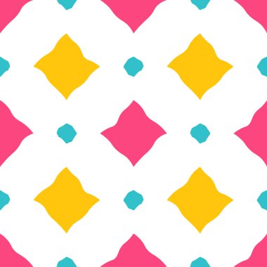 Rhombuses desen basit sarı dikişsiz vektör illüstrasyon,