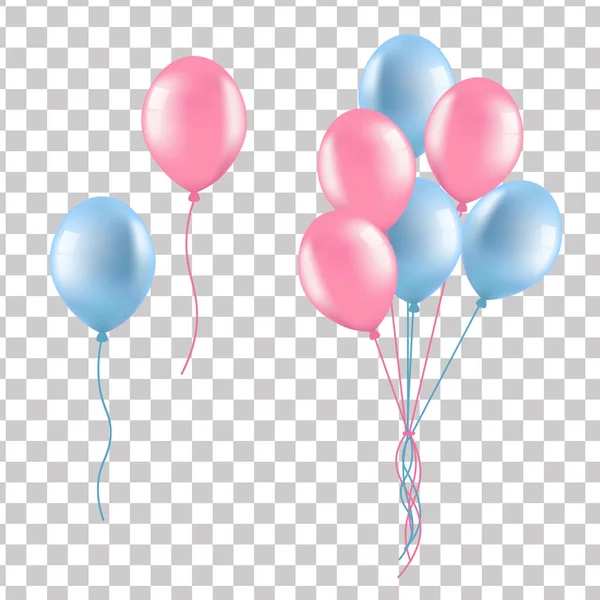 Μπαλόνια απομονωμένα σε διαφανές φόντο. Διάνυσμα διογκώσιμη b — Διανυσματικό Αρχείο