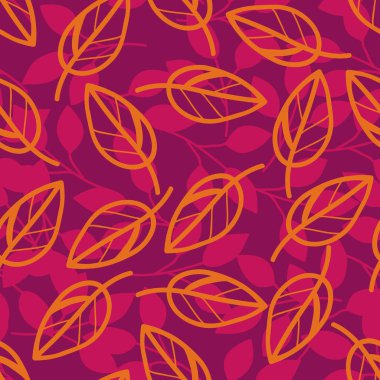 Dekoratif tarzda vektör çiçek deseni. Mor dalları ve o