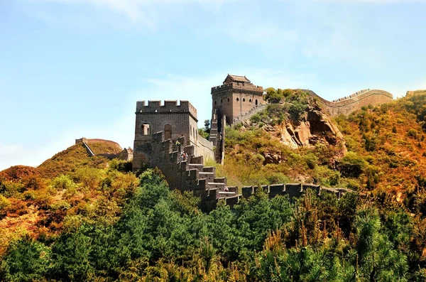 Vista Verano Gran Muralla China — Foto de Stock
