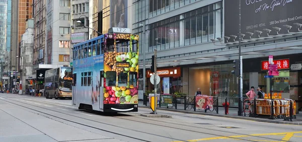 Hong Kong Çin Nisan Hong Kong Tramvay Caddesi Ndeki Hong — Stok fotoğraf