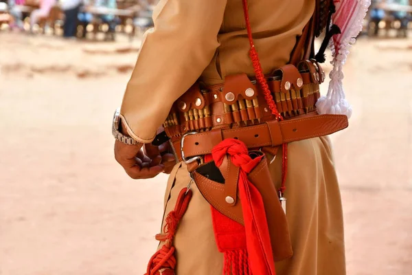 Lokala Vakten Petra Jordanien — Stockfoto