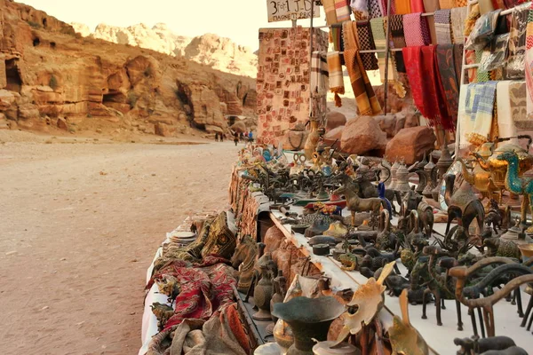 Lembranças Petra Wadi Musa Jordan — Fotografia de Stock