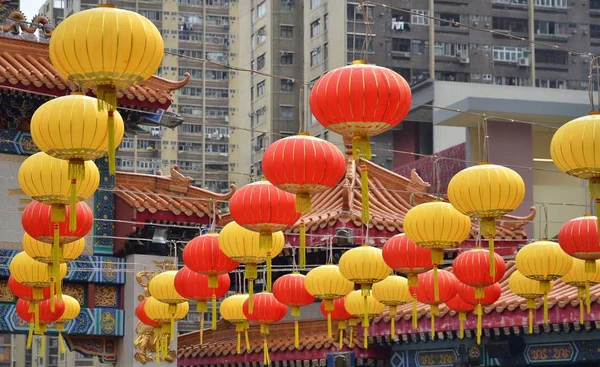 Hong Kong Cina Marzo Lanterna Tradizionale Nel Tempio Sik Sik — Foto Stock