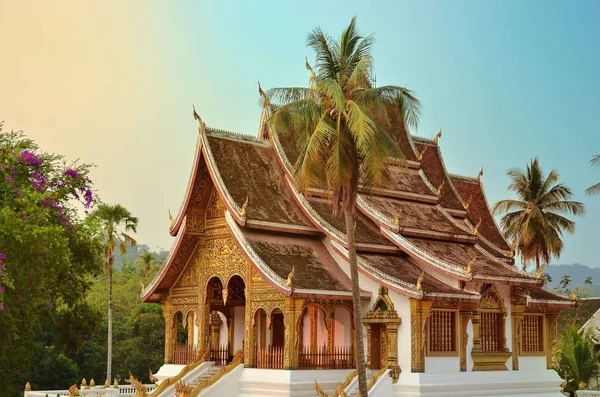 Der Haw Pra Knalltempel Der Nähe Königlichen Palastes Von Luang — Stockfoto
