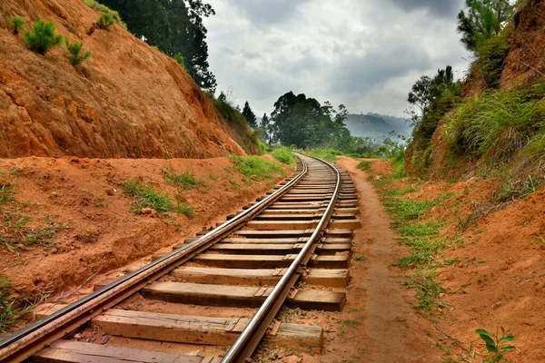 Железнодорожные Пути Шри Ланки — стоковое фото