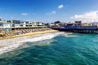 Redondo beach, Kaliforniya güzel Pasifik Okyanusu kıyı şeridi