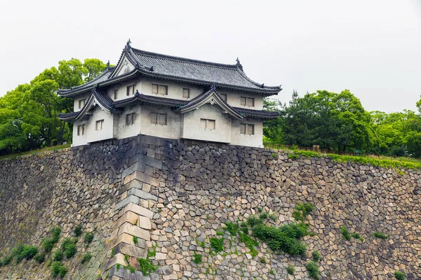 Castelo Osaka Paredes Fortes Edifício Tradicional Japonês — Fotografia de Stock