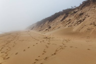 Sandy okyanus plaj siste Sedgefield, Güney Afrika