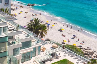 Clifton beach görünümü - en pahalı ve lüks yer Güney Afrika