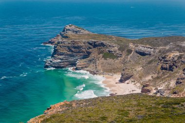 Güney Afrika'da Cape of Good Hope yakınındaki Diaz plaj manzarası
