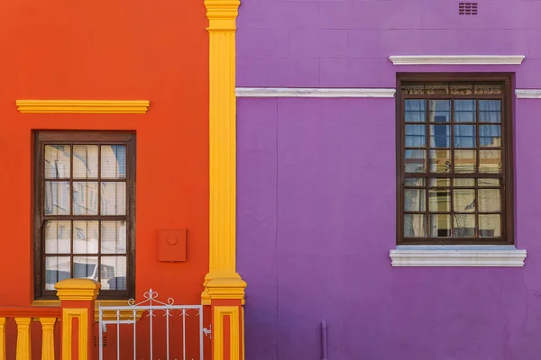 Fachadas Coloridas Casas Antigas Área Kaap Cidade Cabo — Fotografia de Stock