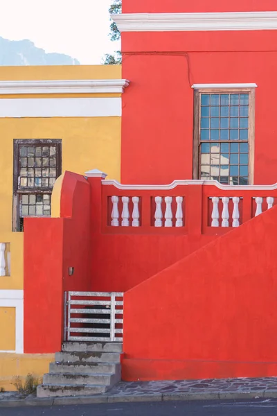 Fachadas Coloridas Casas Antigas Área Kaap Cidade Cabo — Fotografia de Stock