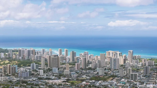 탄탈루스 전망대 오아후 하와이 와이키키 지구의 — 스톡 사진