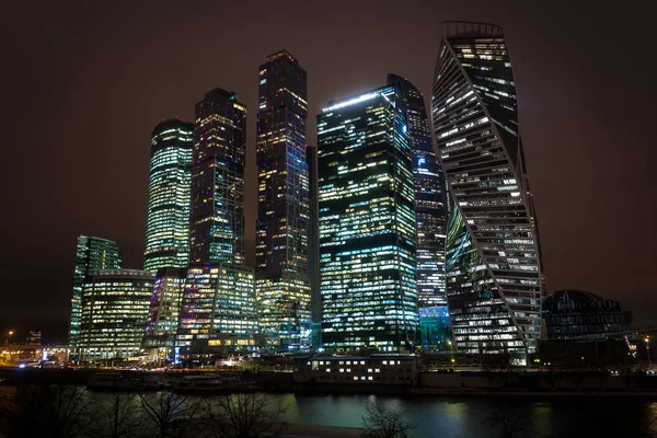 Moskau Russland November 2018 Moskauer Stadtblick Mit Wolkenkratzern Und Moskau — Stockfoto