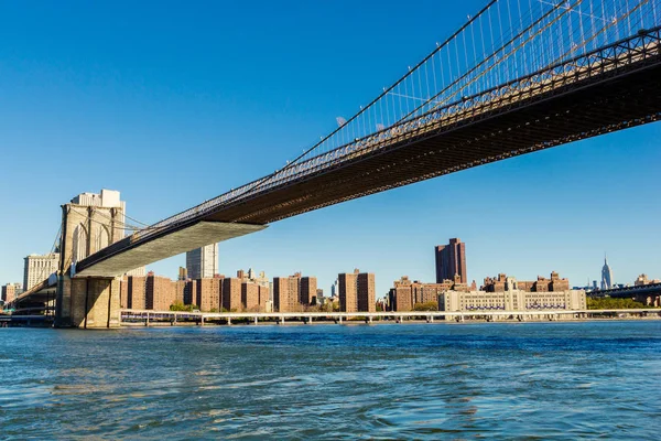 Puente Brooklyn Puente Más Famoso Icónico Nueva York — Foto de Stock