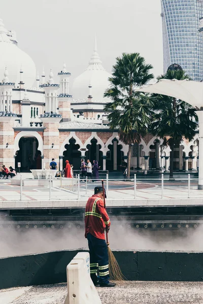 Kuala Lumpur Malaysia Juli 2019 Berömda Masjid Jamek Moskén Kuala — Stockfoto