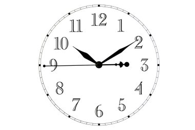 İzole. Saat yüzü en iyi görünümü. Saatler Dial. Saatin kollarını.