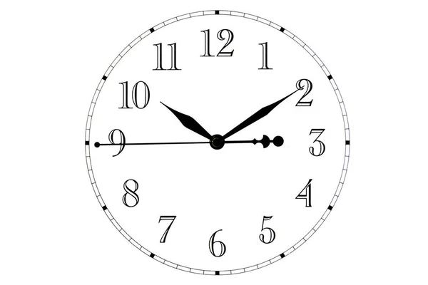 İzole. Saat yüzü en iyi görünümü. Saatler Dial. Saatin kollarını.