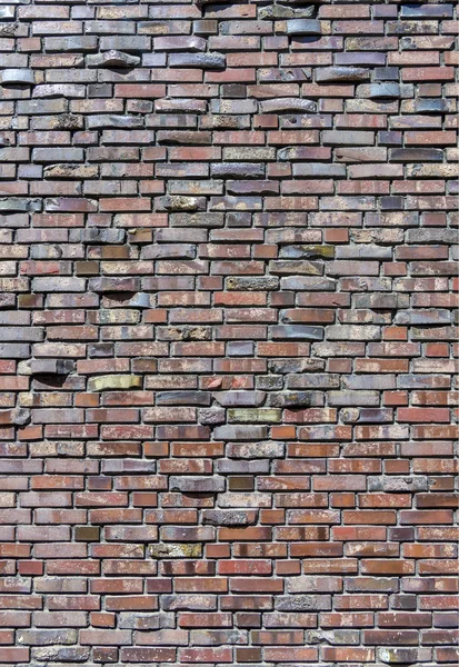 Maior Parte Parede Tijolos Alvenaria Decorativa Usando Curvas Tijolos Não — Fotografia de Stock