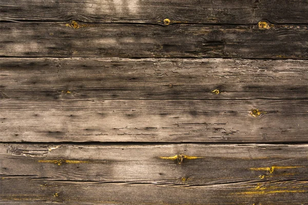 Muur Van Een Houten Huis Ongeverfd Oude Planken Textuur Van — Stockfoto