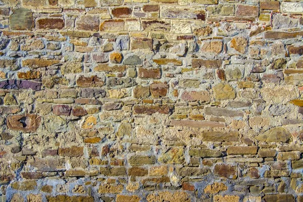 Фрагмент Стены Настоящего Средневекового Замка Крепость Стены Большого Камня Общий — стоковое фото